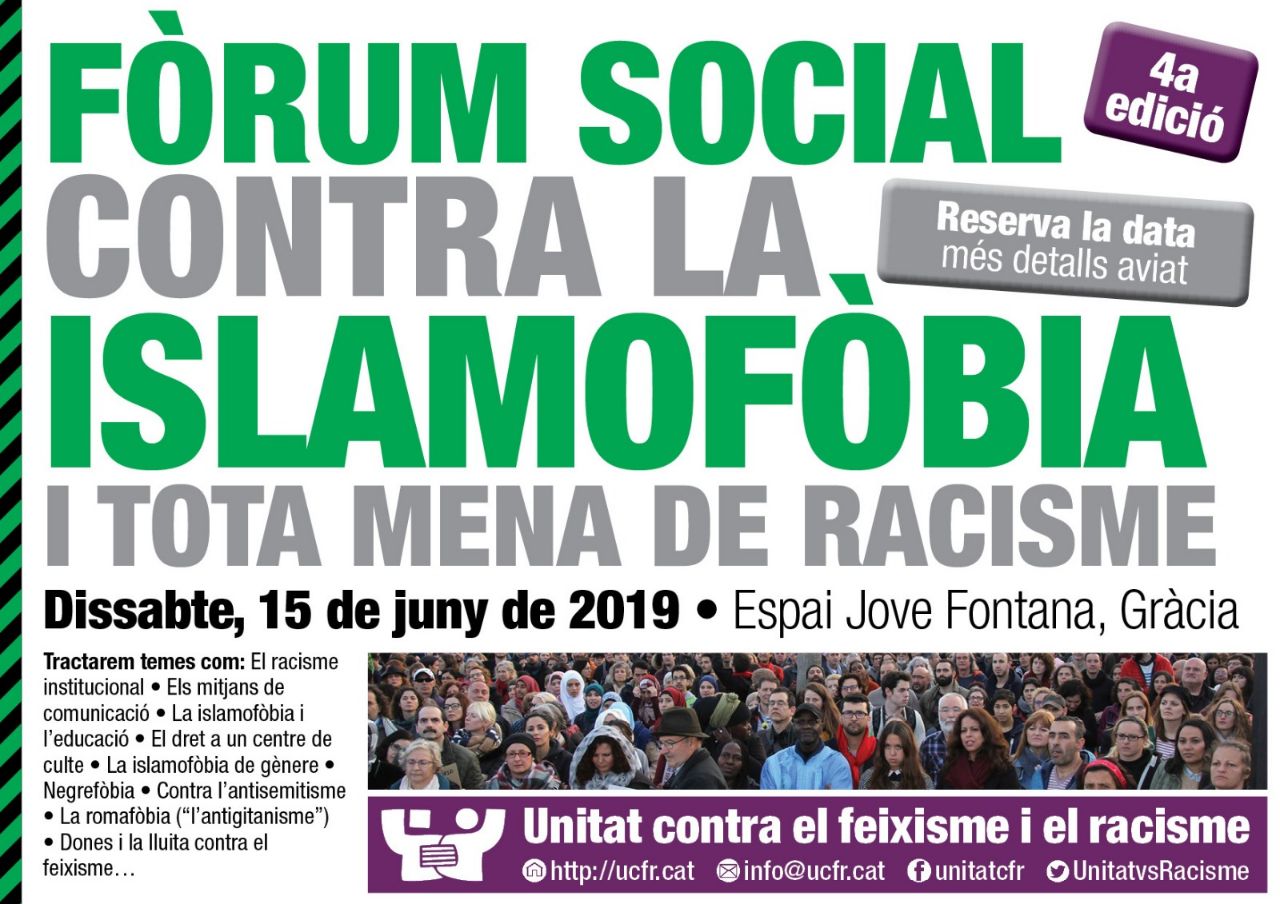 4a Edició del Fòrum Social Contra la Islamofòbia