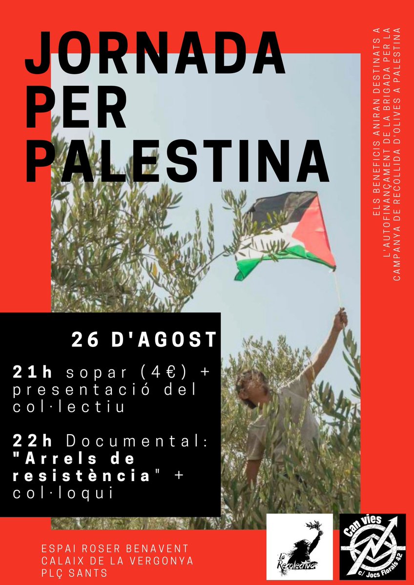 Sopar palestí i documental “Arrels de resistència”