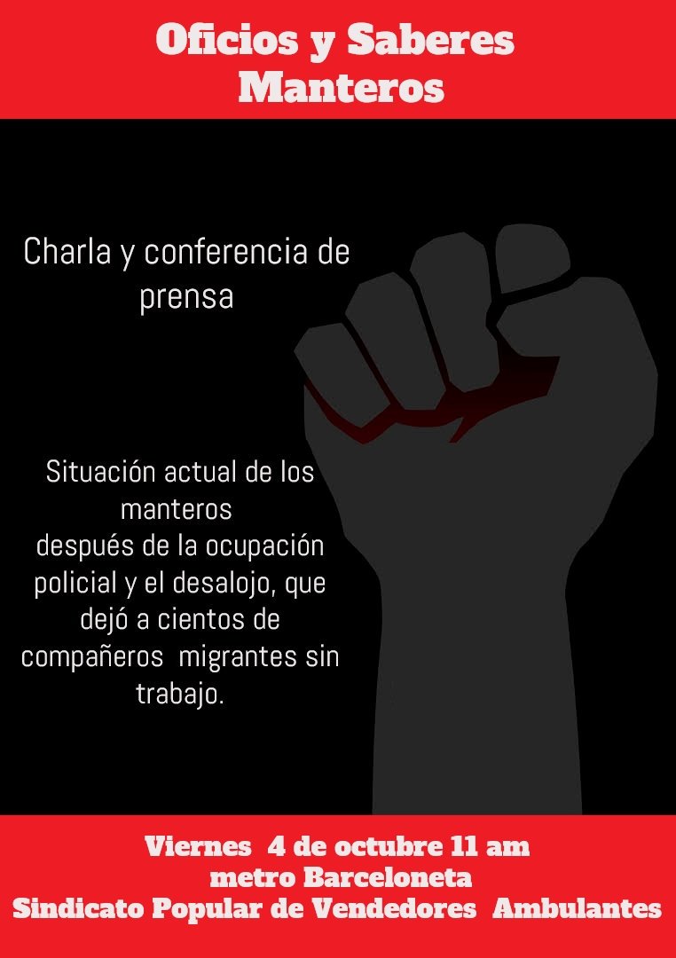 Situación actual de los manteros en Barcelona