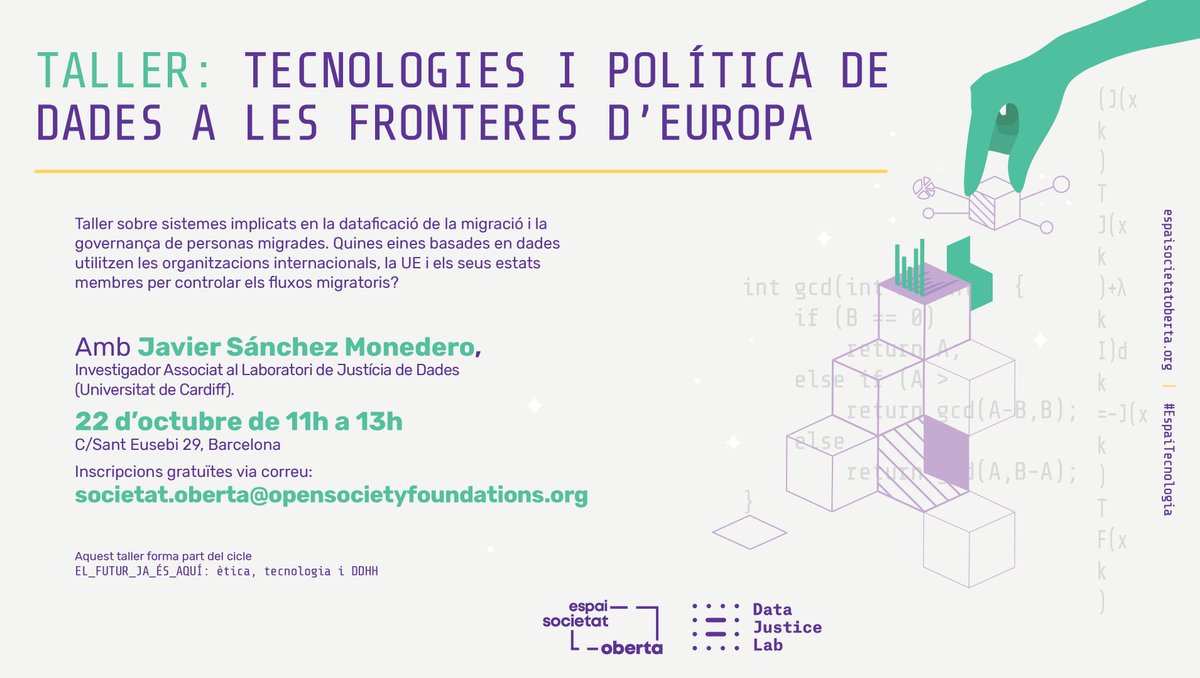 Taller: Tecnologies i política de dates a les fronteres