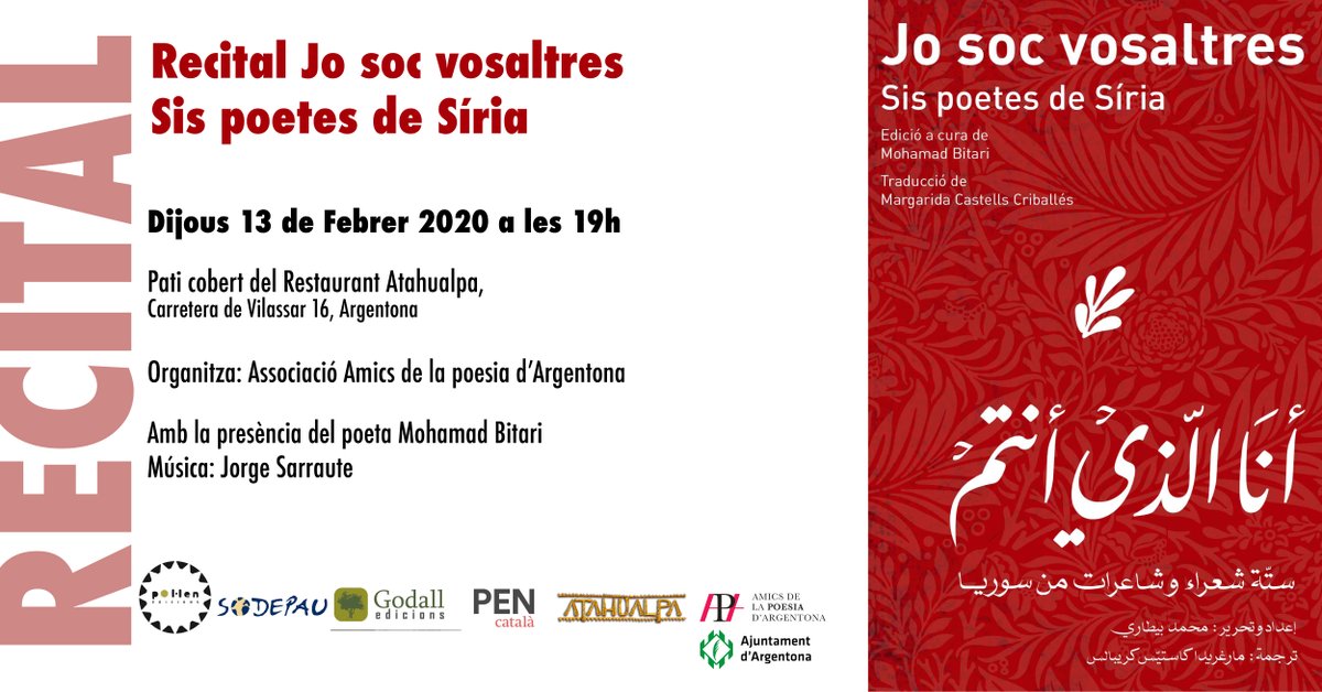 Recital Jo soc vosaltres. Sis poetes de Síria