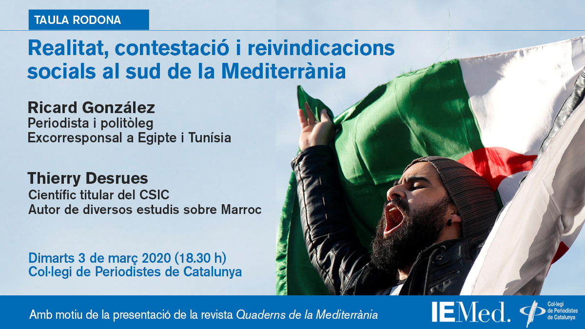 Taula rodona Realitat, contestació i reivindicacions socials al sud de la Mediterrània