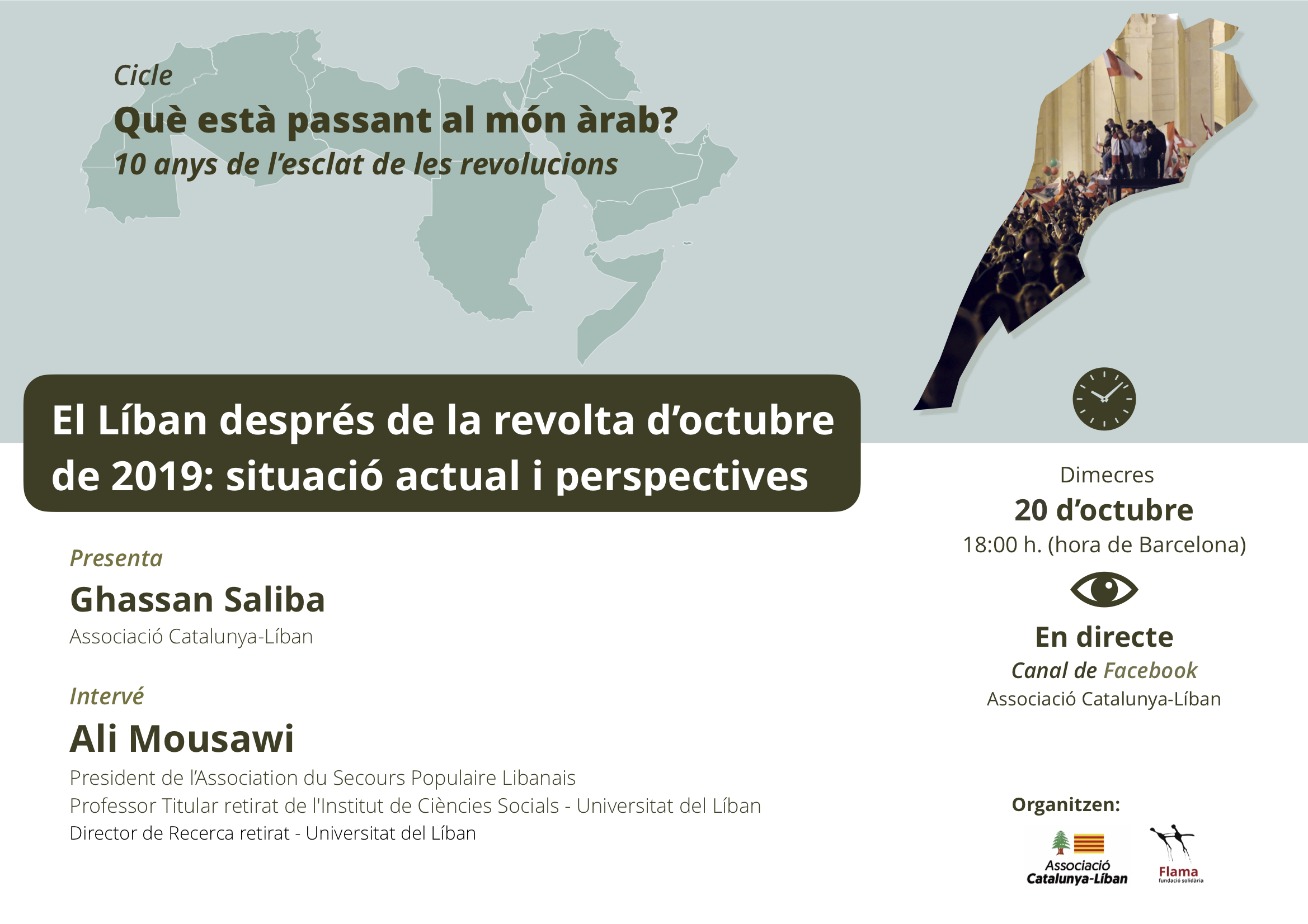 Conferència online ‘El Líban després de la revolta d’octubre de 2019: situació actual i perspectives’