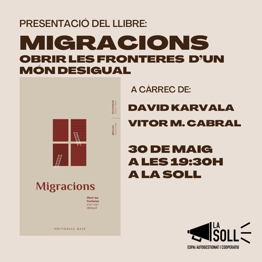 Presentació a Tàrrega (Lleida) del llibre ‘Migracions. Obrir les fronteres d’un món desigual’