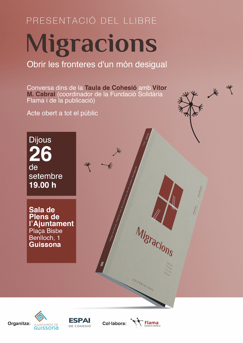 Presentació a Guissona del llibre ‘Migracions. Obrir les fronteres d’un món desigual’